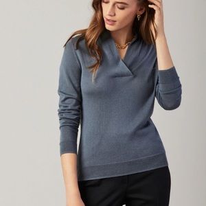 BROOKSBROTHERS Silk cashmere shawl collar sweater